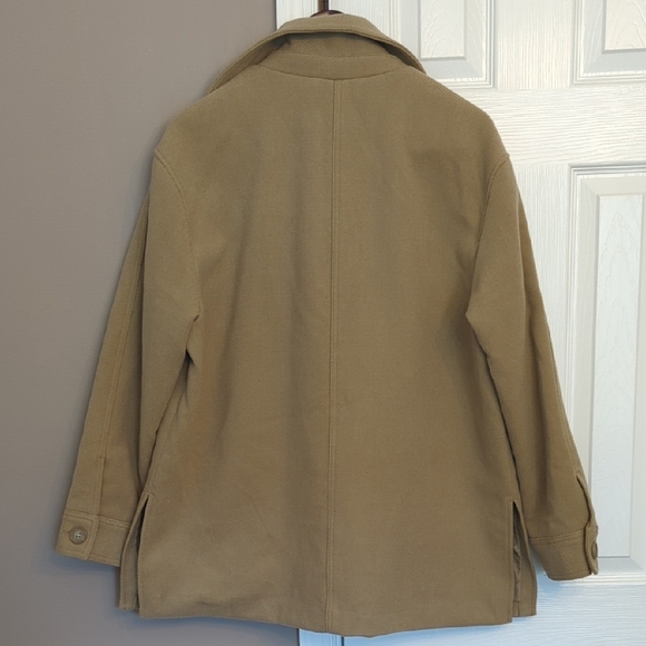 H&M Women's Tan Oversized Shacket Utility Jacket - Picture 3 of 7